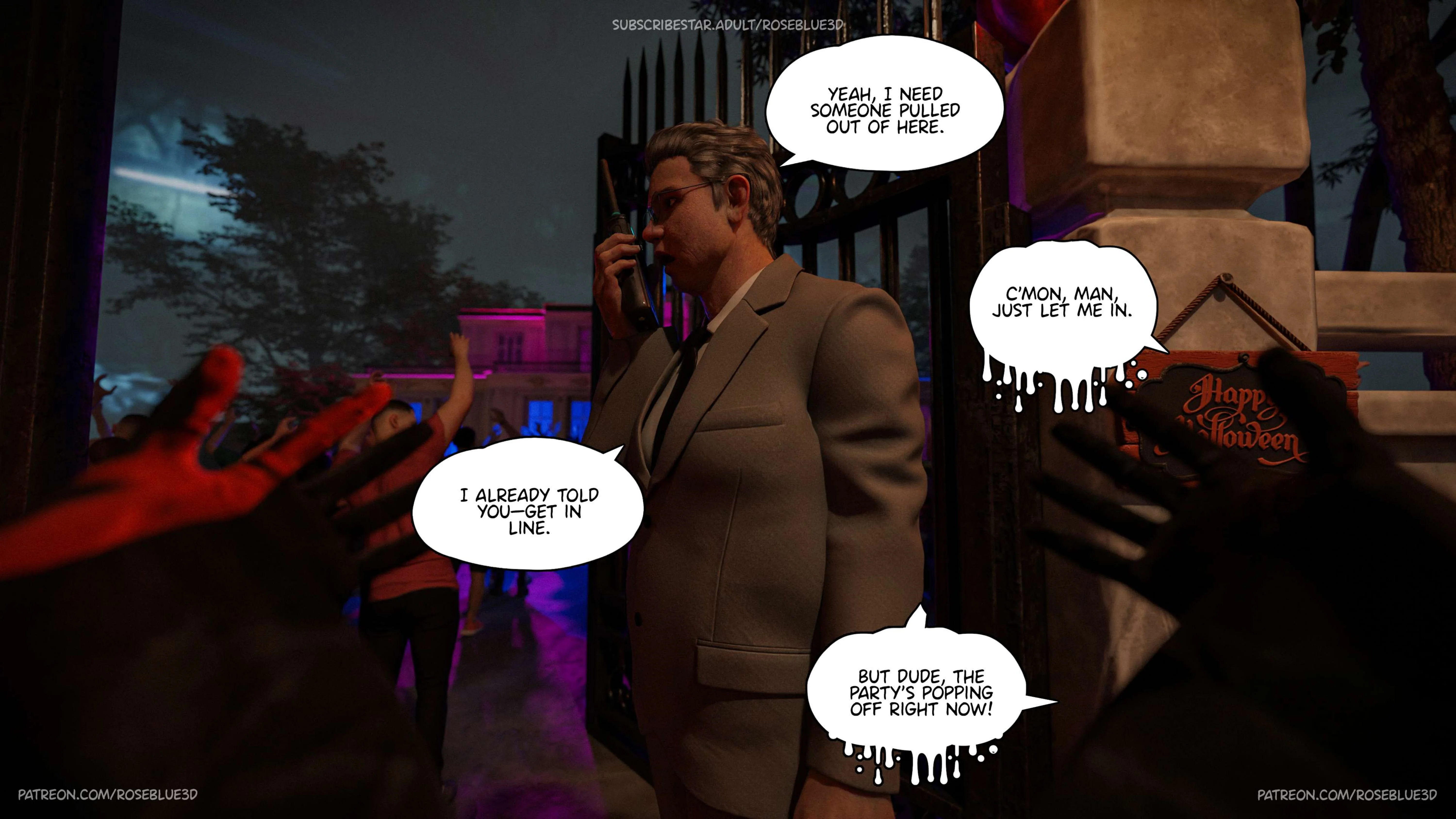 My Neighbor’s Widow 21-56 [RoseBlue3D], 47.5 . My Neighbor's Widow - Halloween Special - Ch.47.5, page 5 of 86