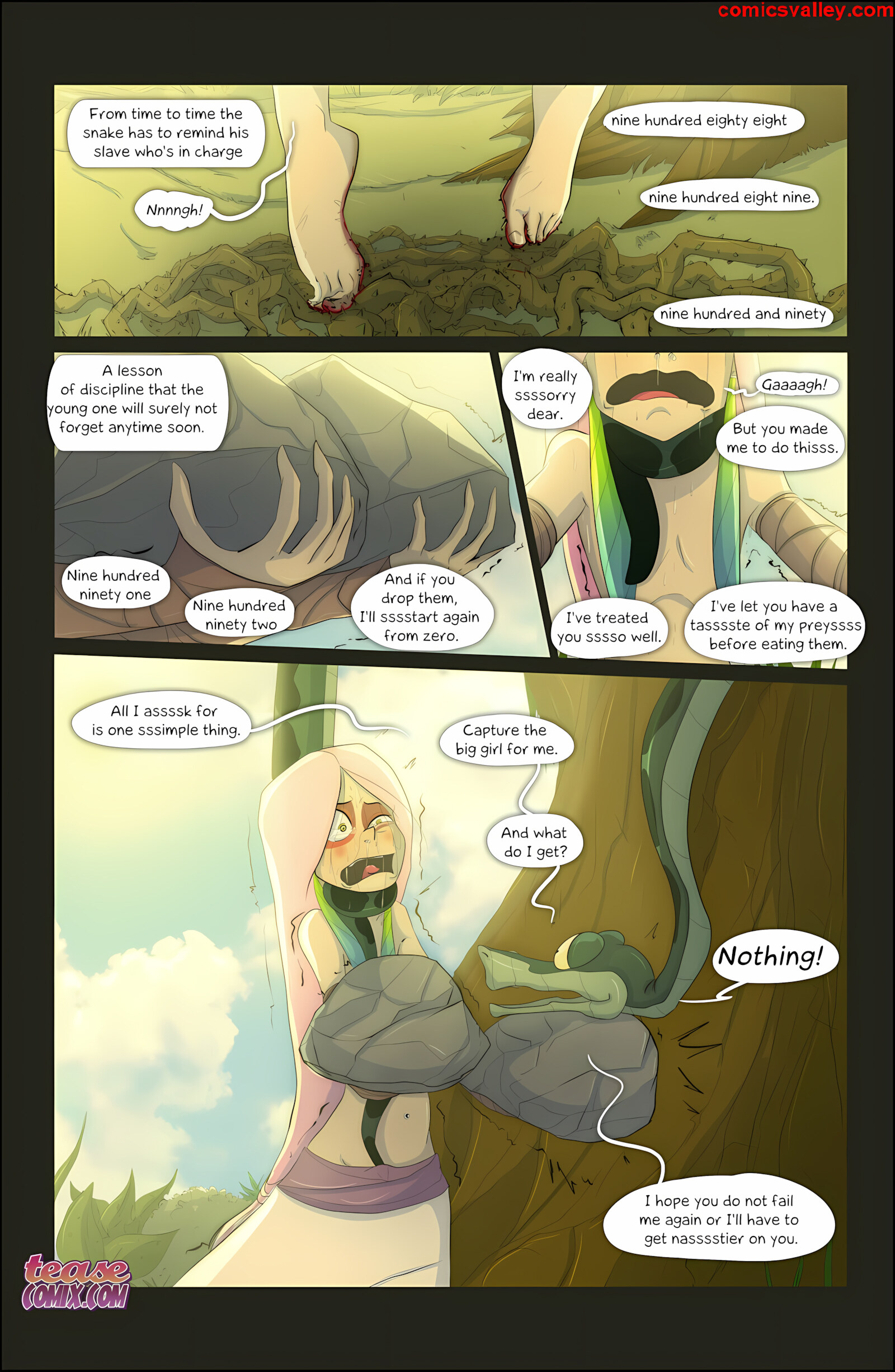 Of The Snake And The Girl [Tease Comix], Of The Snake and The Girl 3 - Fixxxer, page 17 of 19