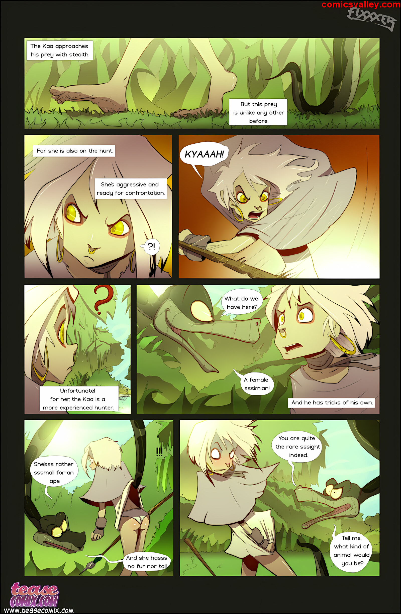 Of The Snake And The Girl [Tease Comix], Of The Snake and The Girl 1 - Fixxxer, page 4 of 22