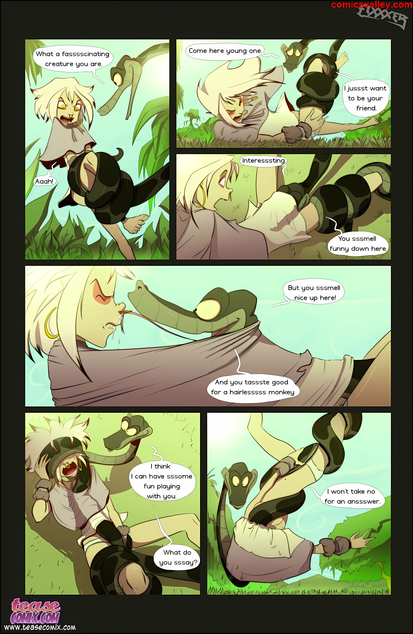Of The Snake And The Girl [Tease Comix], Of The Snake and The Girl 1 - Fixxxer, page 5 of 22