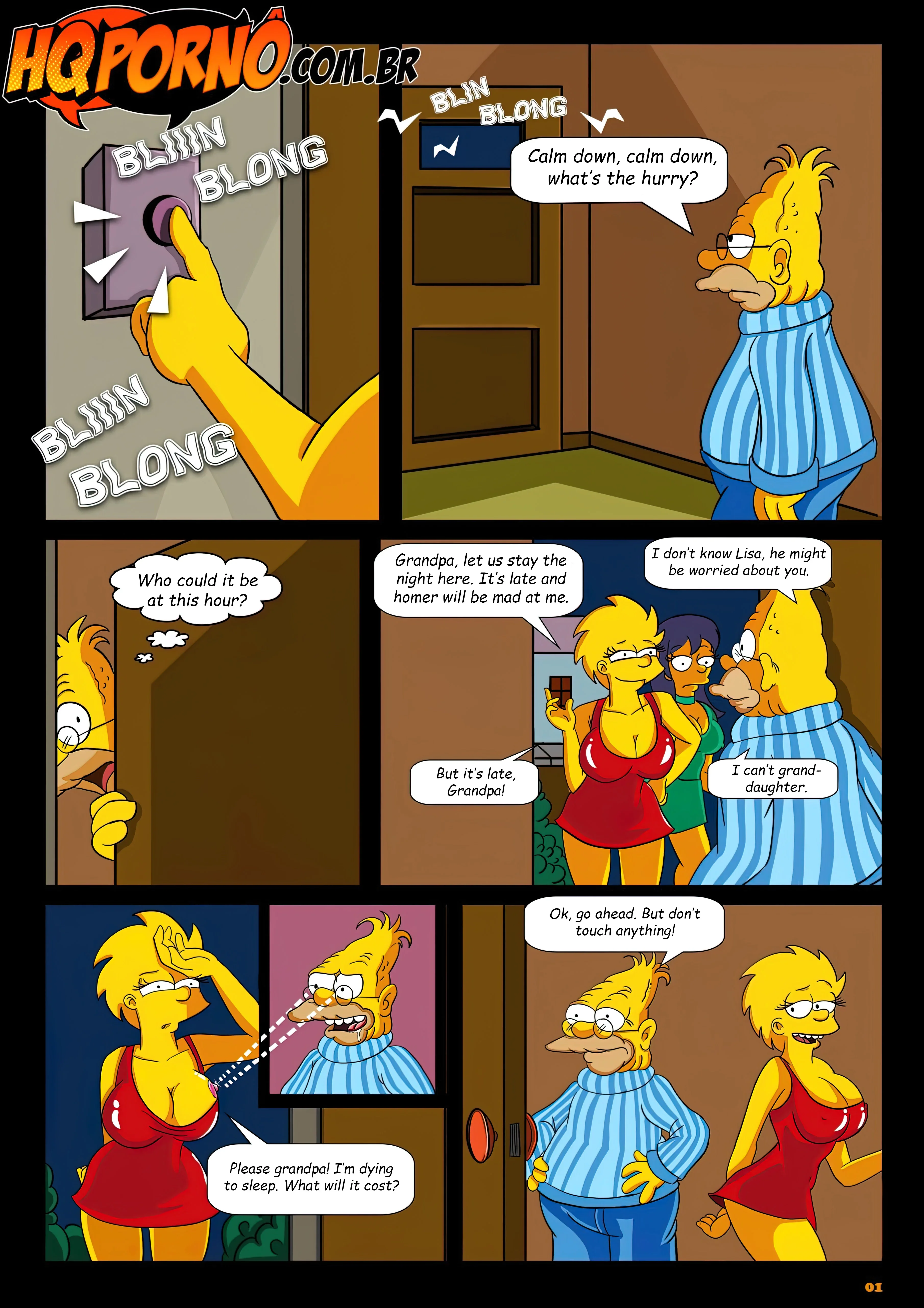 OS Simpsons (The Simpsons), 1 . OS Simpsons - Sleepover At Grandpa's House - Chapter 1, page 2 of 10