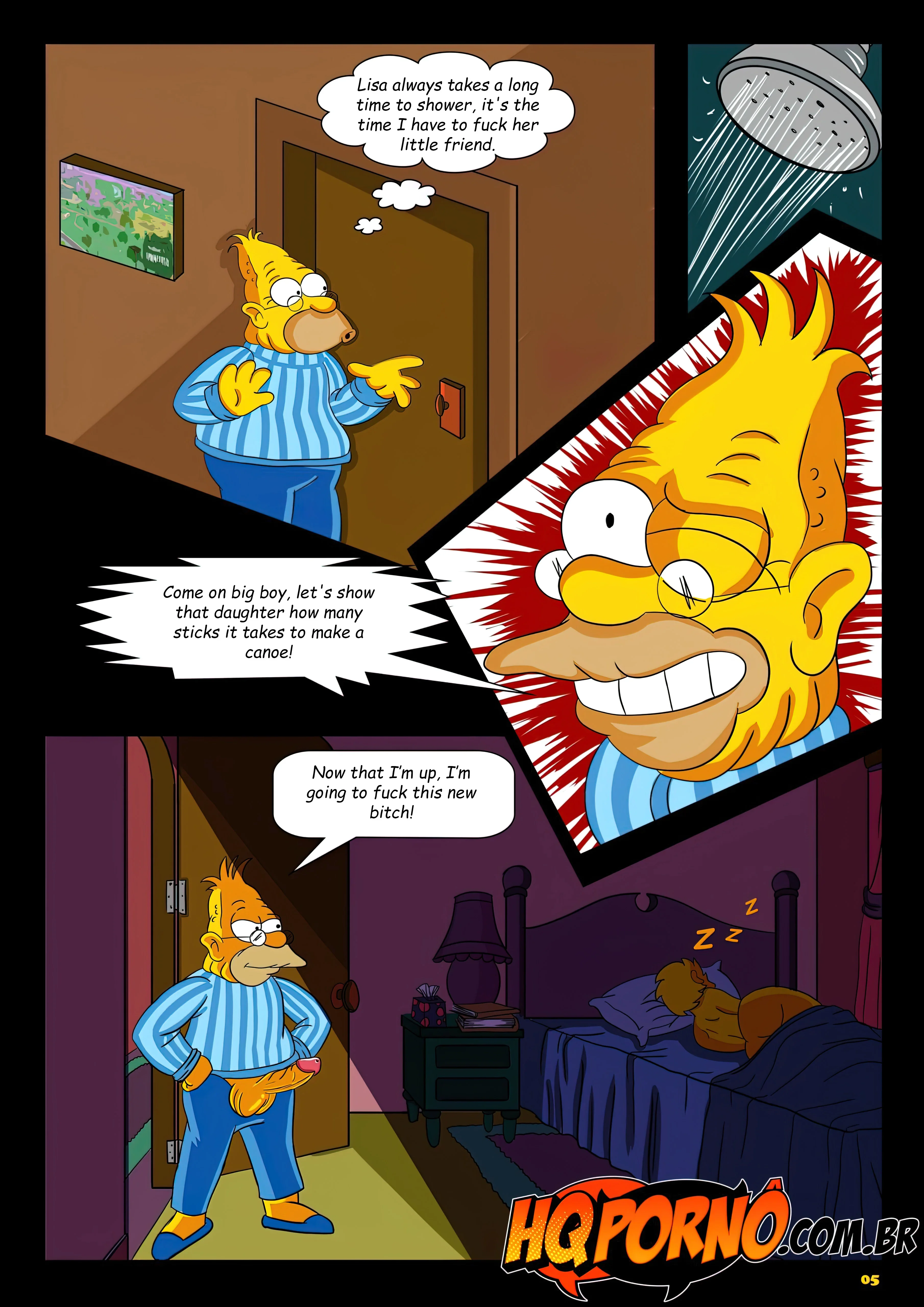 OS Simpsons (The Simpsons), 1 . OS Simpsons - Sleepover At Grandpa's House - Chapter 1, page 6 of 10