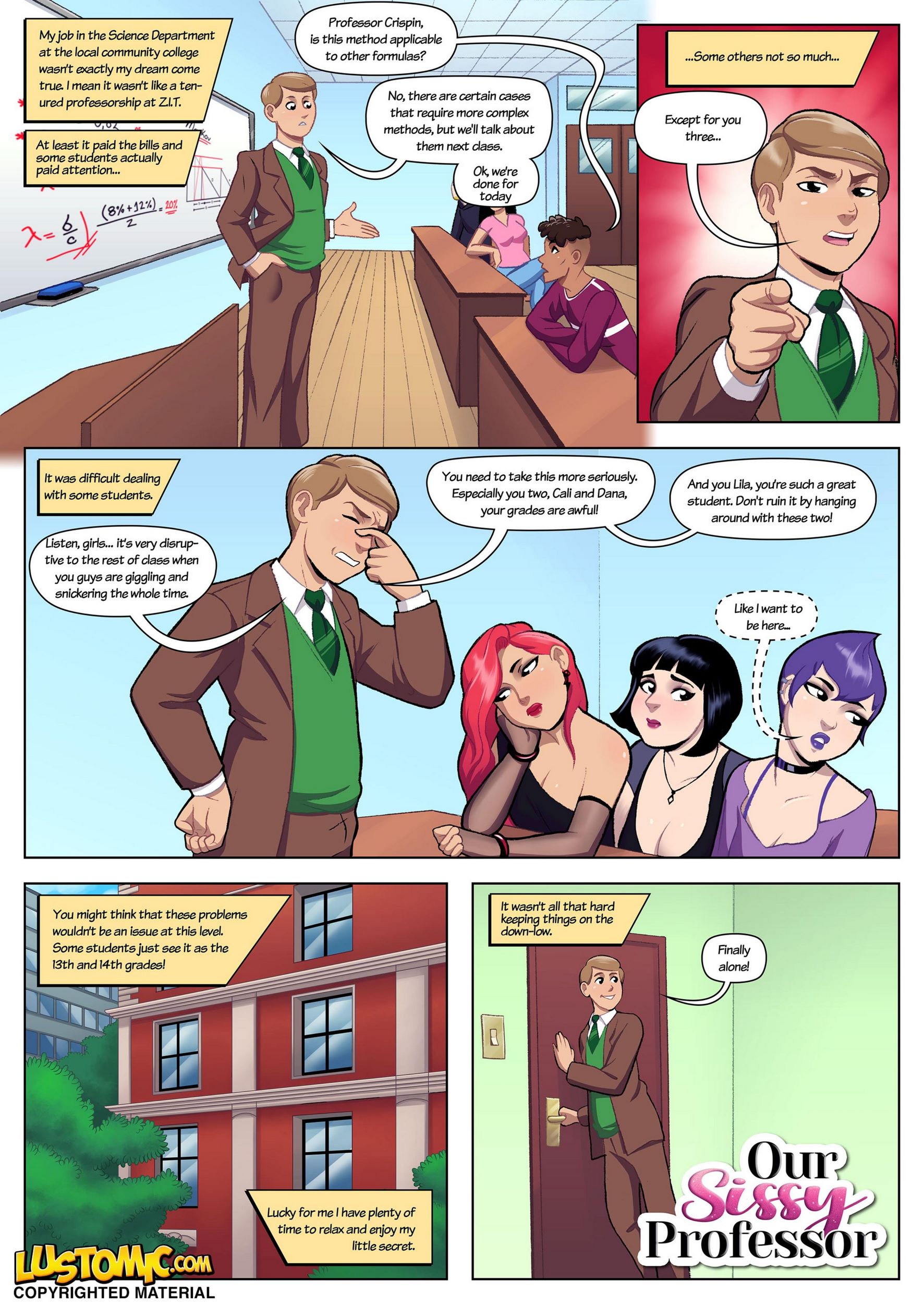 Our Sissy Professor [Lustomic], Our Sissy Professor, page 1 of 20