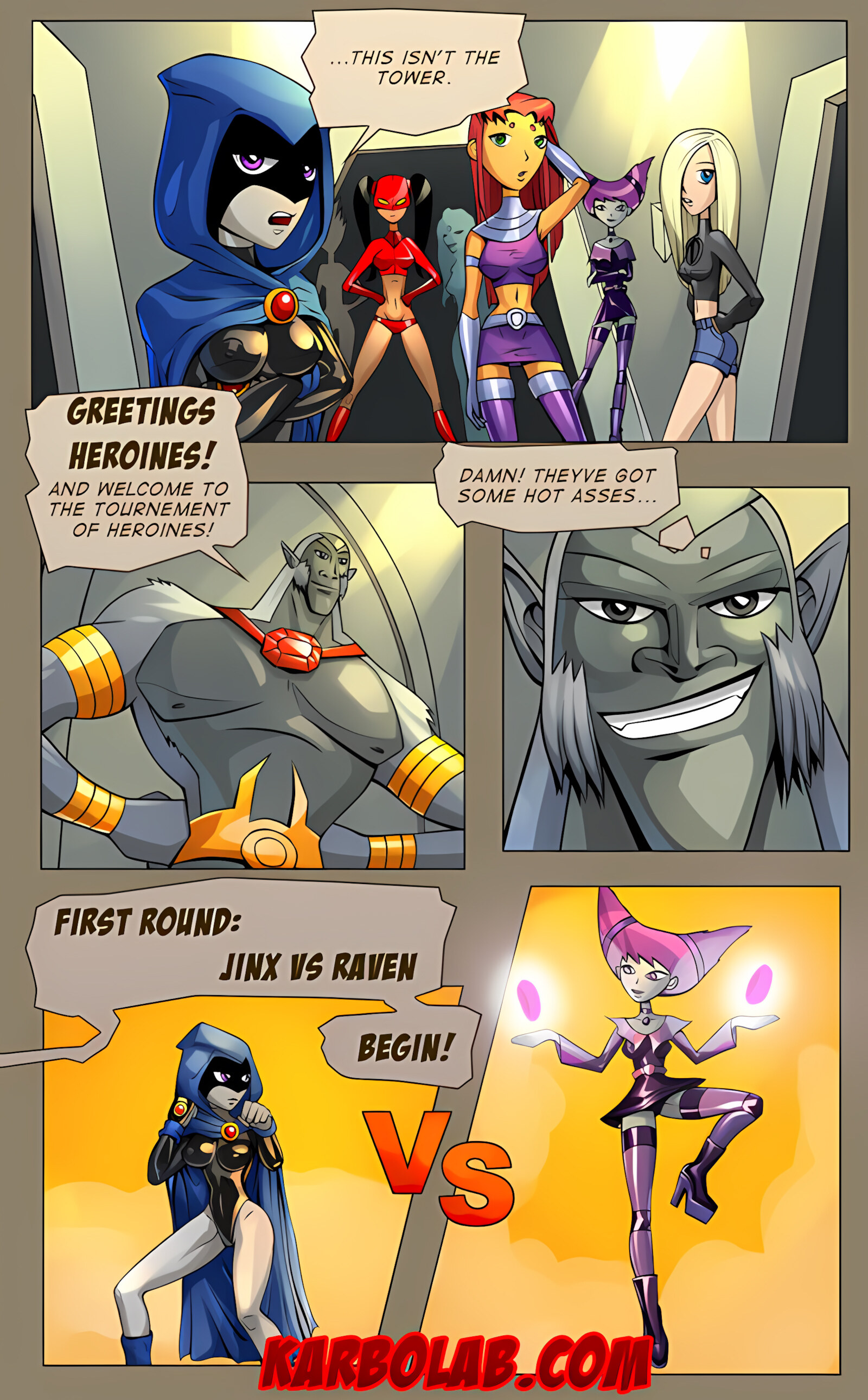Raven vs Jinx (Teen Titans) [Karbo], Raven vs Jinx, page 1 of 8
