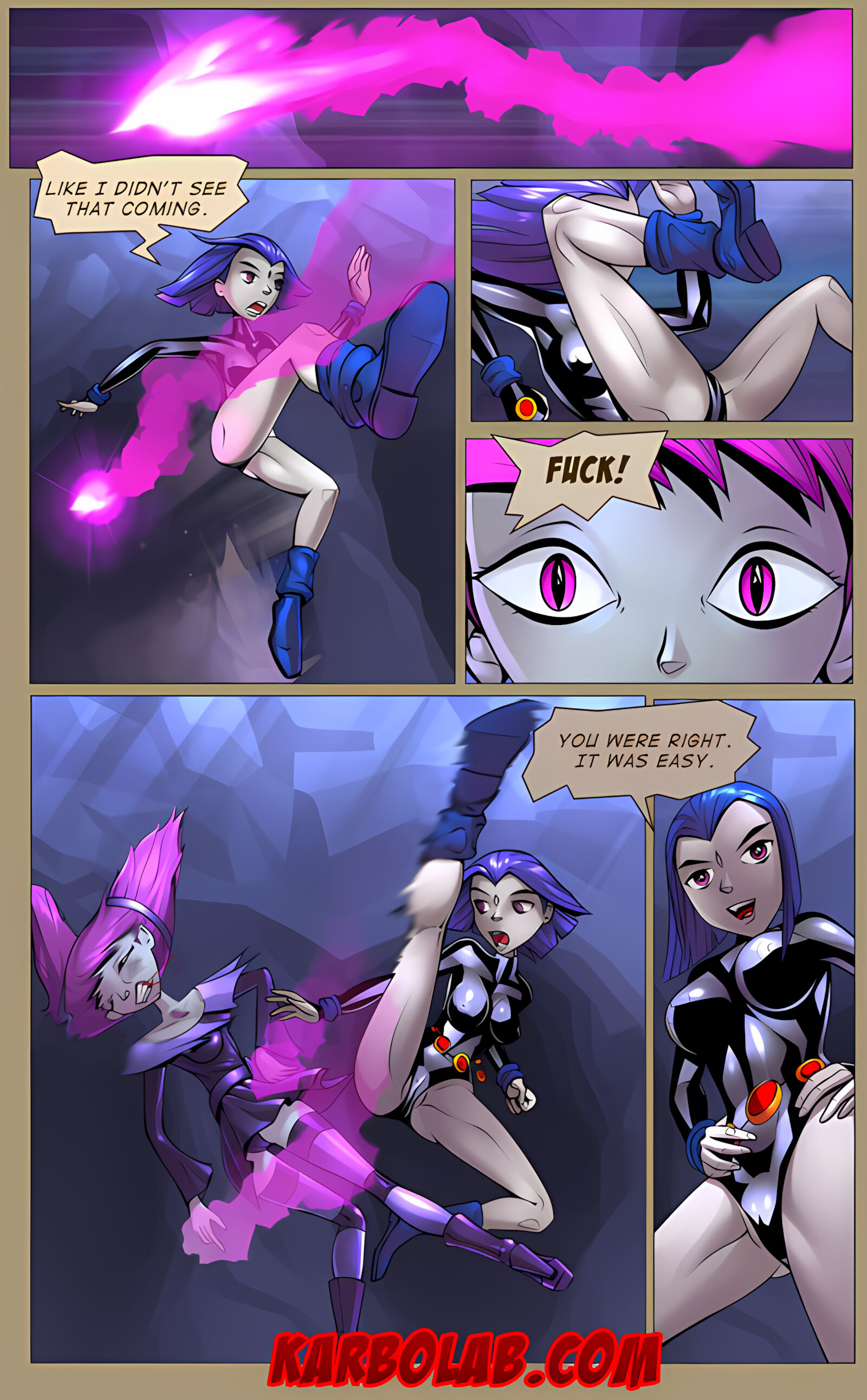 Raven vs Jinx (Teen Titans) [Karbo], Raven vs Jinx, page 3 of 8