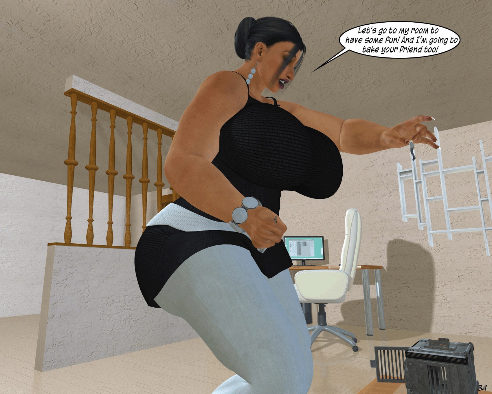 A Day at Teacher’s Angie House [Butre3004], A Day at Teacher's Angie House, page 35 of 97