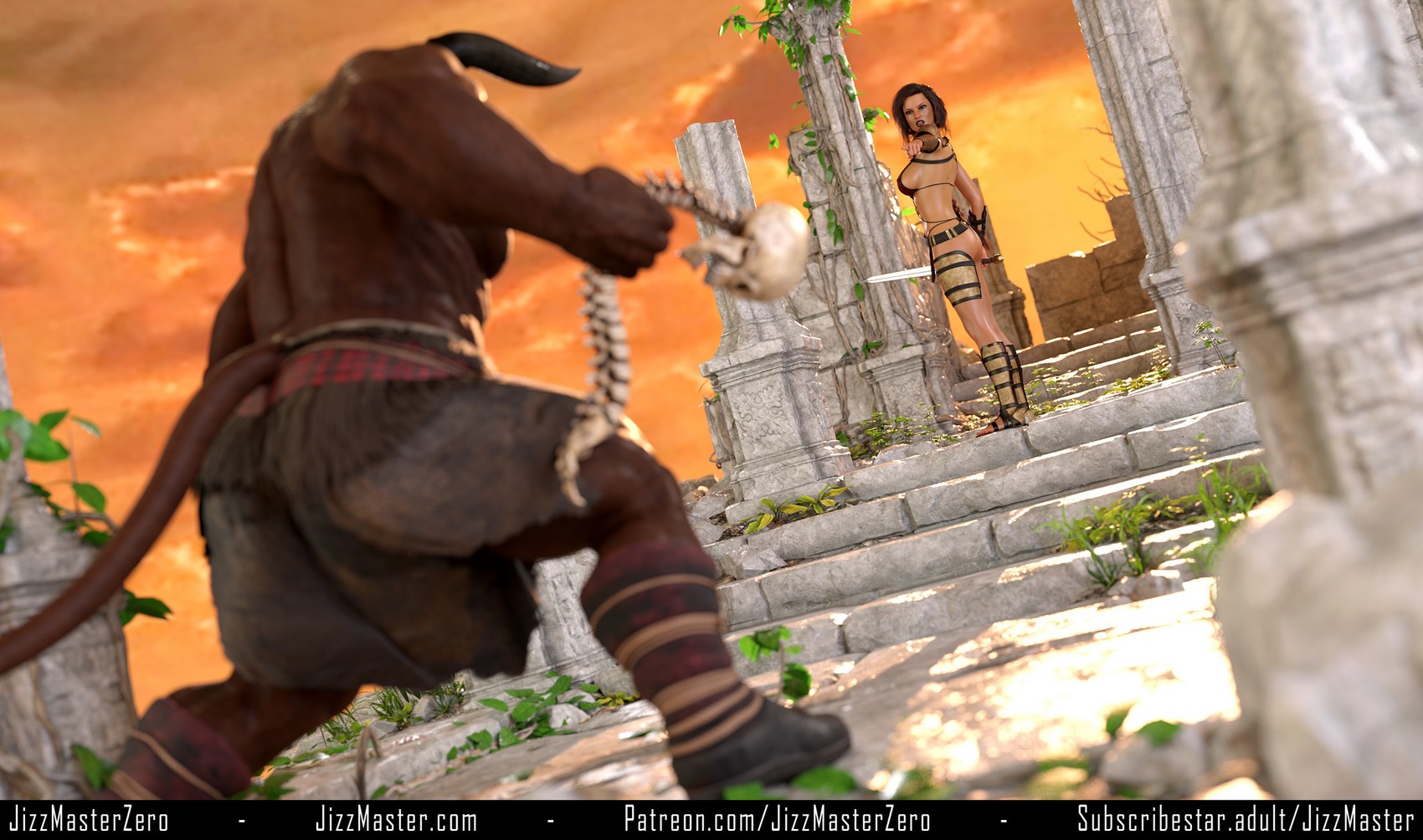 Astraia VS Minotaur [JizzMasterZero], Astraia VS Minotaur, page 1 of 67