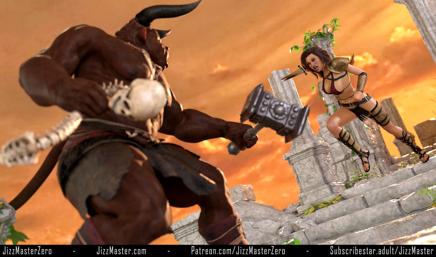 Astraia VS Minotaur [JizzMasterZero], Astraia VS Minotaur, page 2 of 67