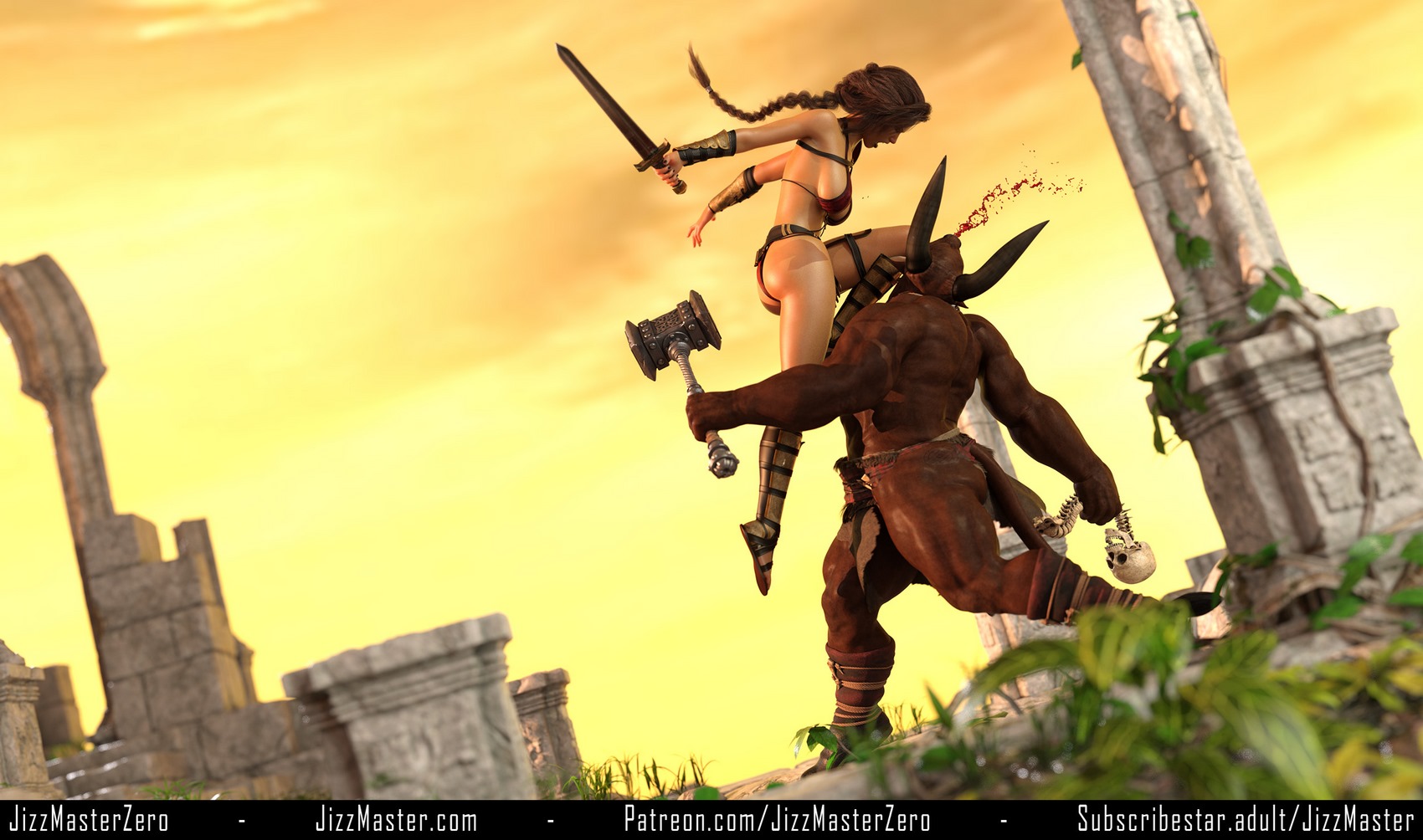 Astraia VS Minotaur [JizzMasterZero], Astraia VS Minotaur, page 3 of 67