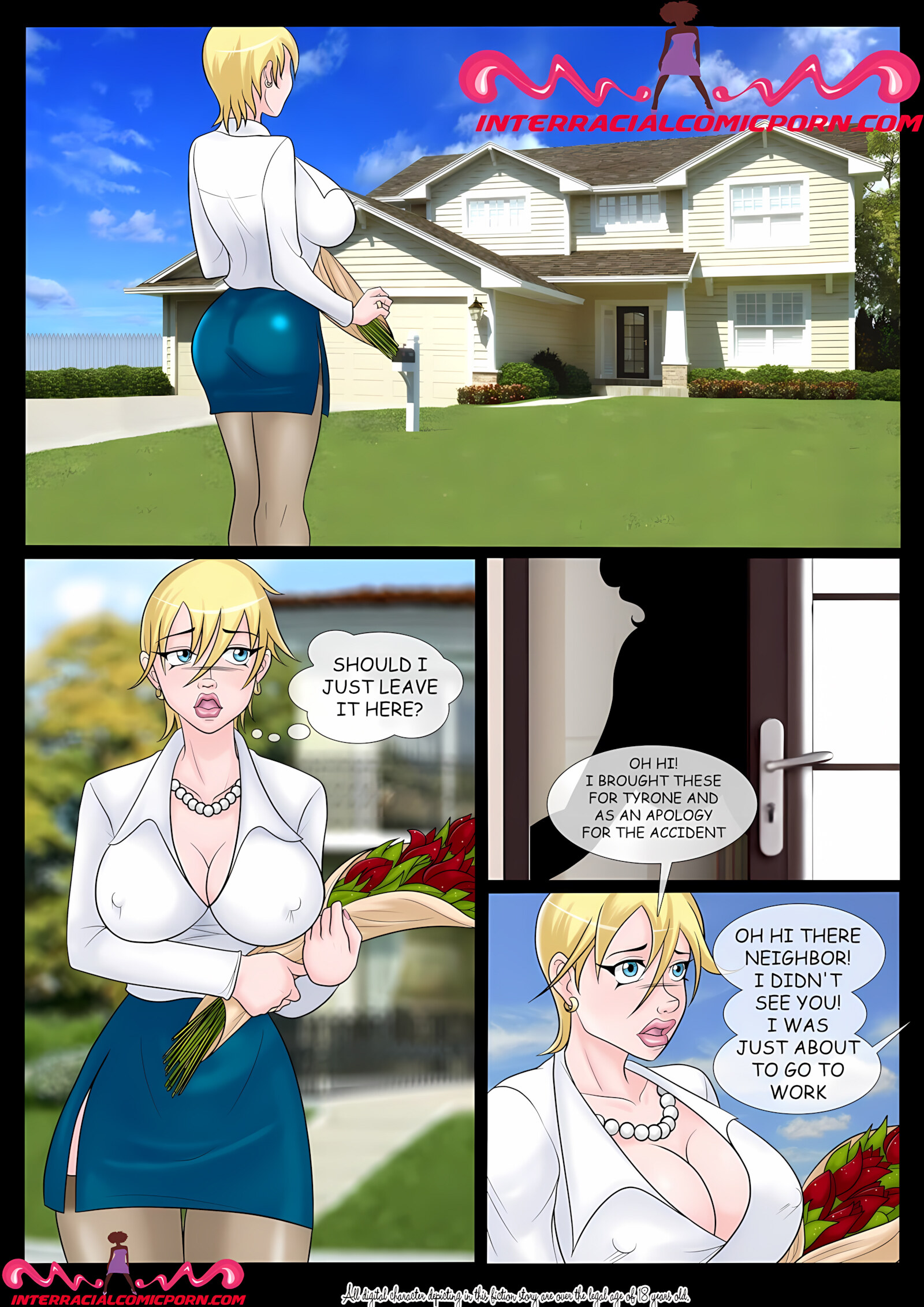 The New Neighbor [InterracialComicPorn], The New Neighbor 2, page 1 of 12