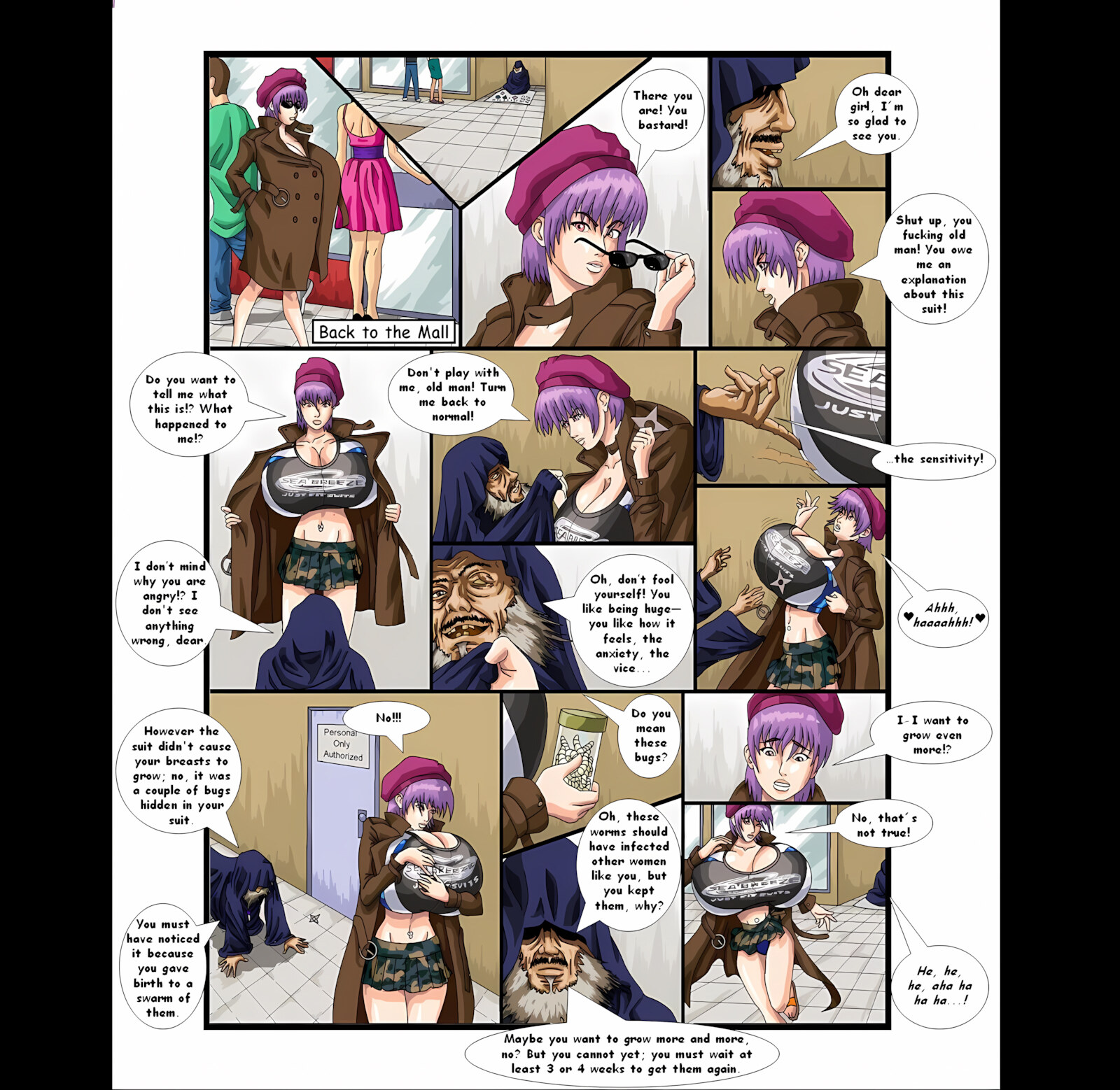 Ayane’s Bug Story (Dead or Alive) [Mangrowing], Ayane's Bug Story (Dead or Alive), page 6 of 8