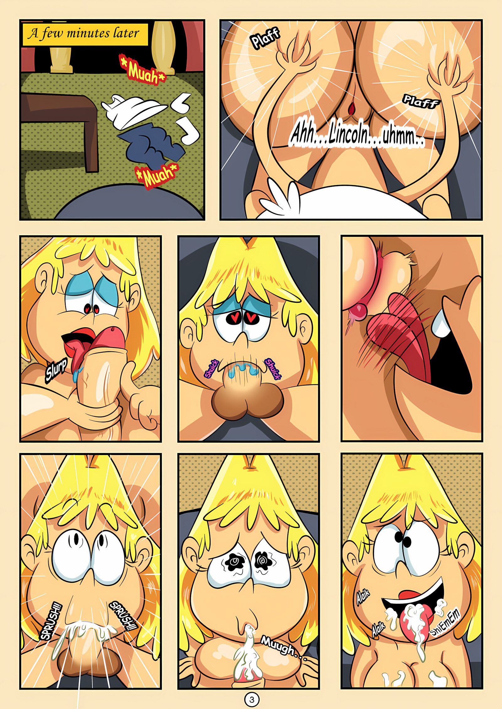 TLH- Rita and Lincoln’s Exercise [@LupDrawer21], TLH: Rita and Lincoln's Exercise, page 3 of 7