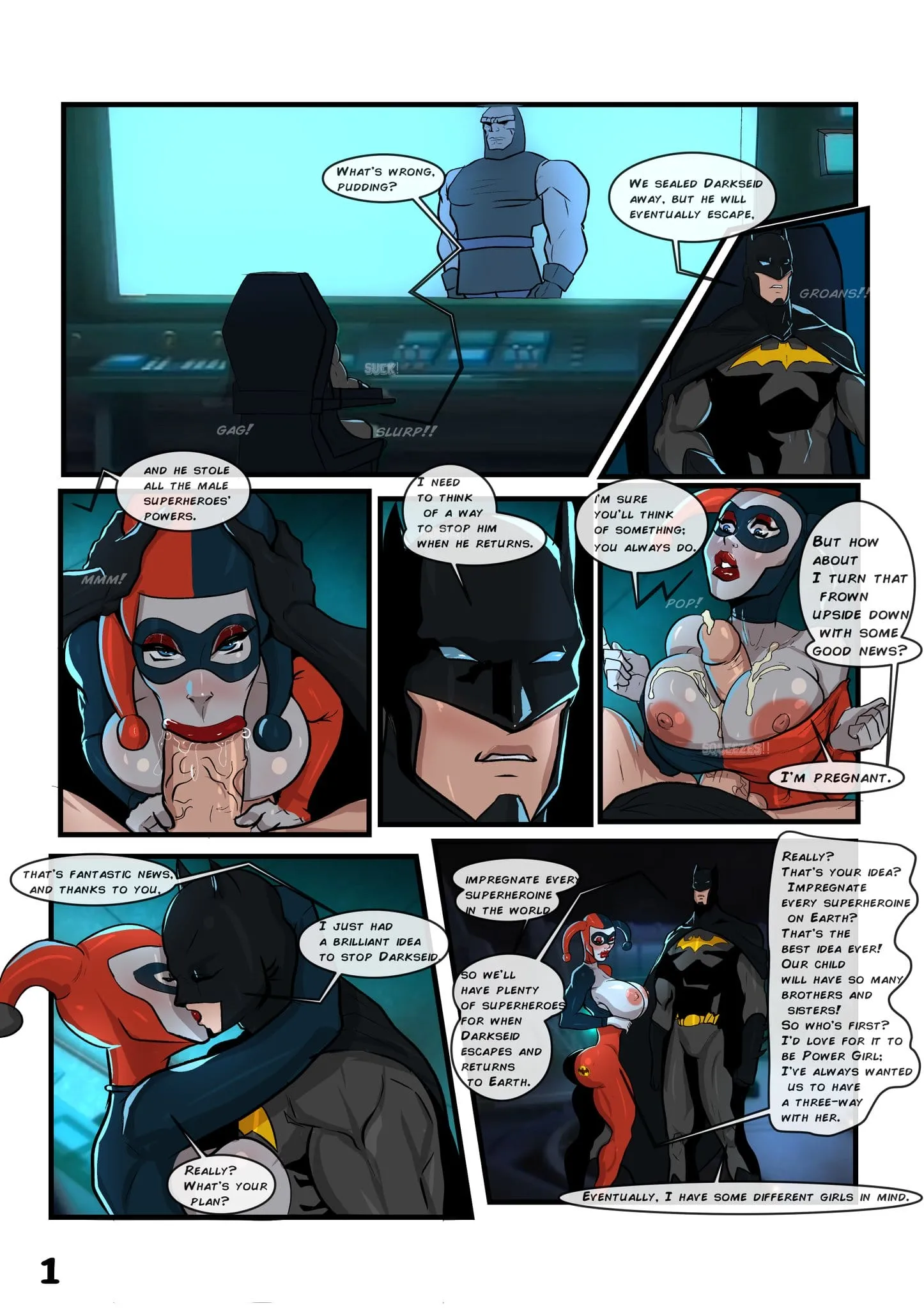 Batman impregnates the DC universe (Justice League), 1 . Batman impregnates the DC universe [Lasga Claven], page 2 of 17