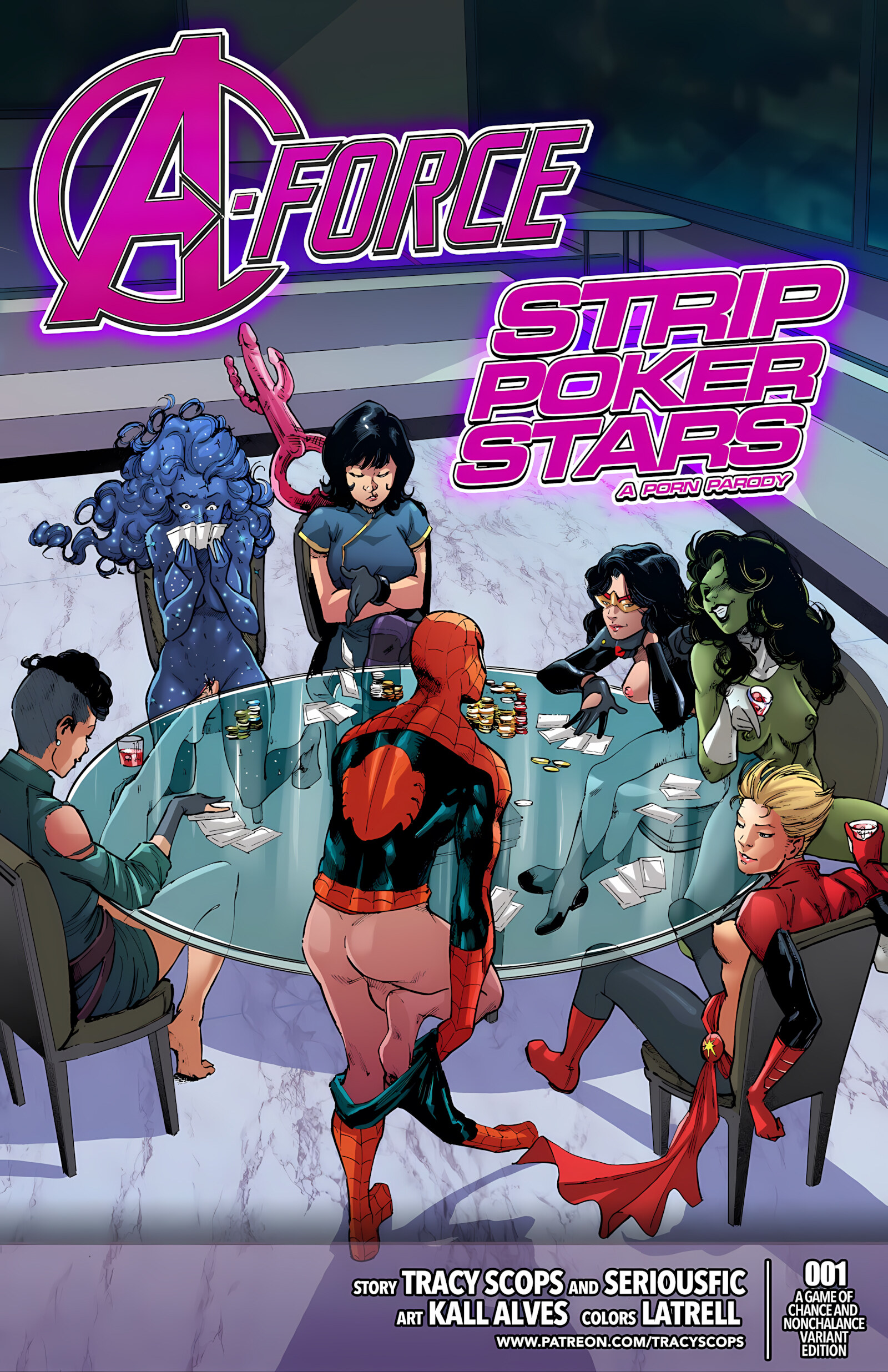 A-Force Strip Poker Stars [Tracy Scops], A-Force Strip Poker Stars, page 1 of 11