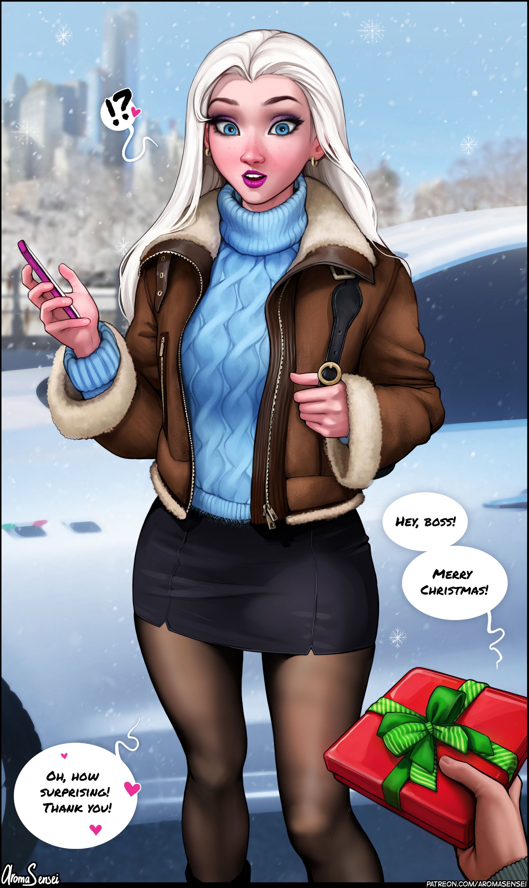 X-Mas Present For Elsa [Aroma Sensei], X-Mas Present For Elsa - Straight, page 1 of 13