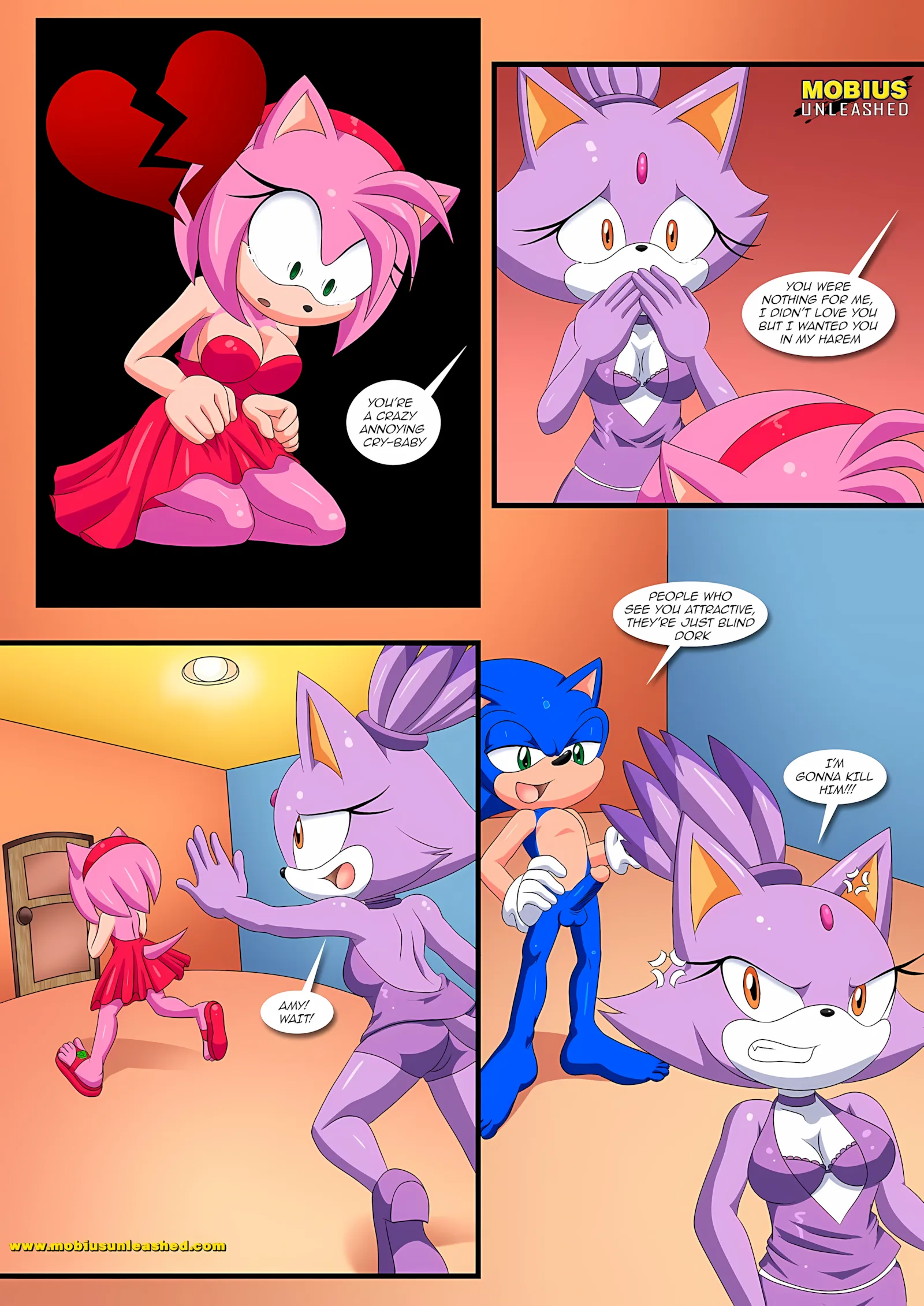 Burning Love (Sonic the Hedgehog) [Palcomix , Mobius Unleashed], 1 . Burning Love - Chapter 1 (Sonic the Hedgehog), page 14 of 38