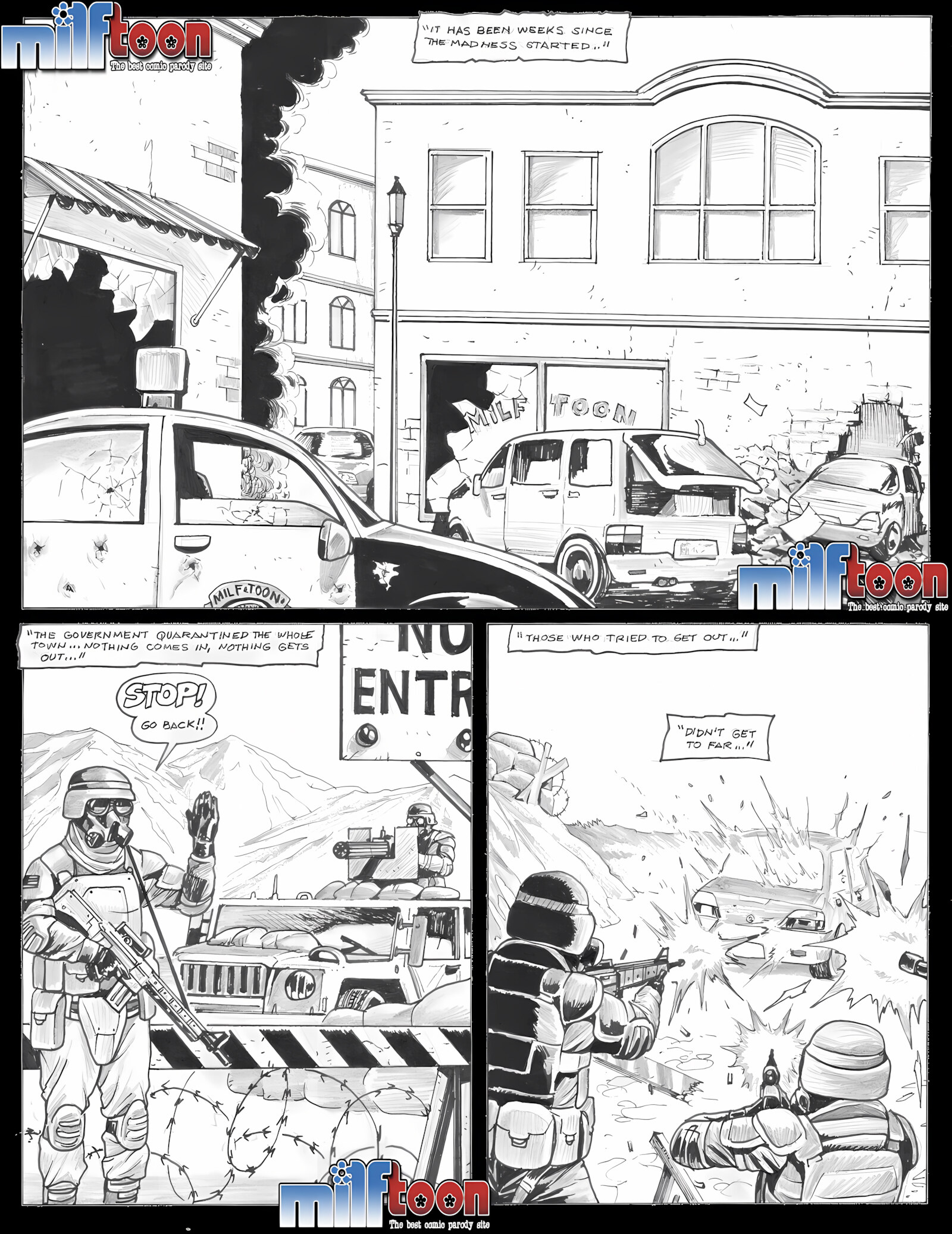 Contains Virus Zombies [Milftoon], Contains Virus Zombies, page 1 of 15