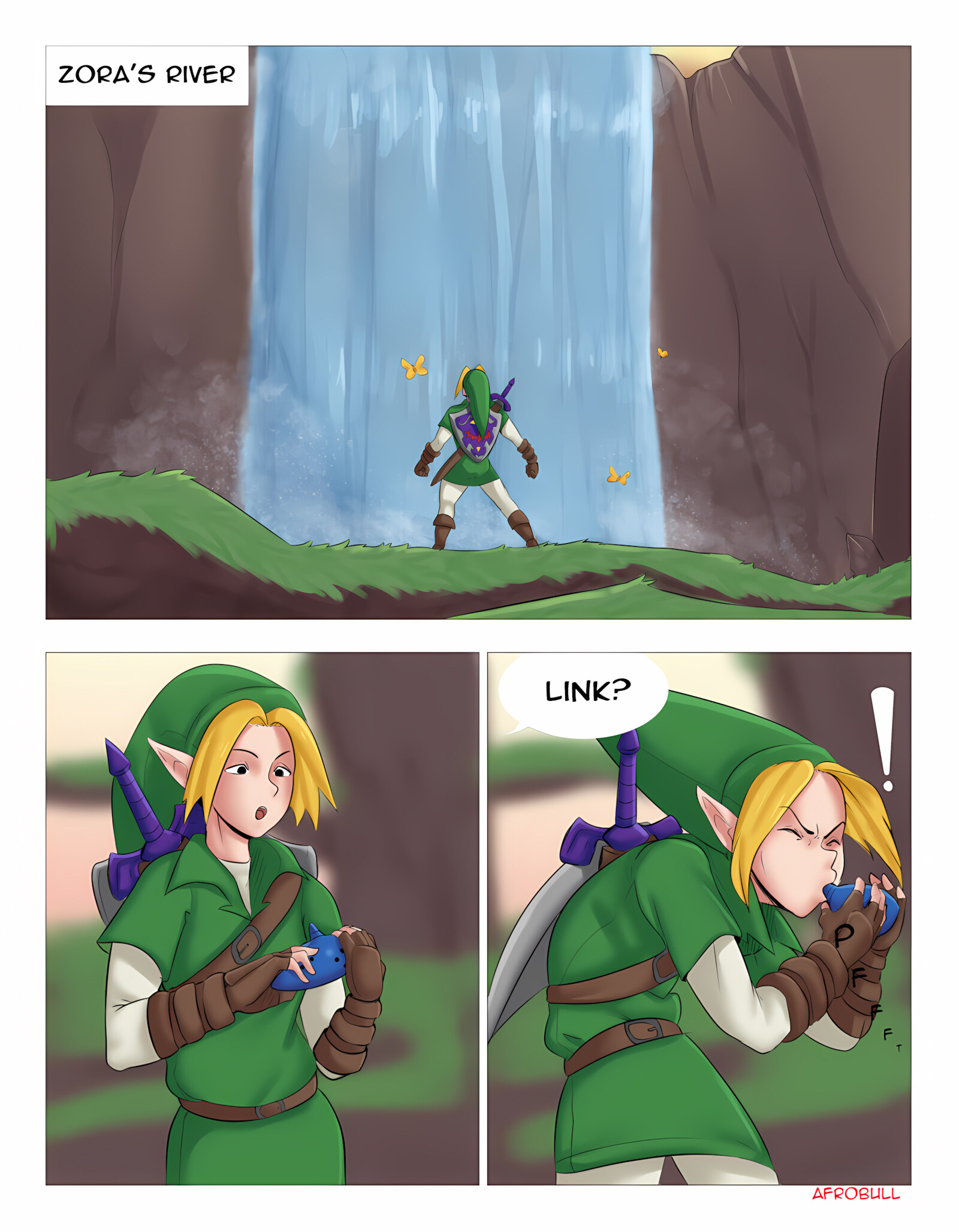 A Riverside Reunion (The Legend of Zelda) [Afrobull], A Riverside Reunion (The Legend of Zelda), page 1 of 8