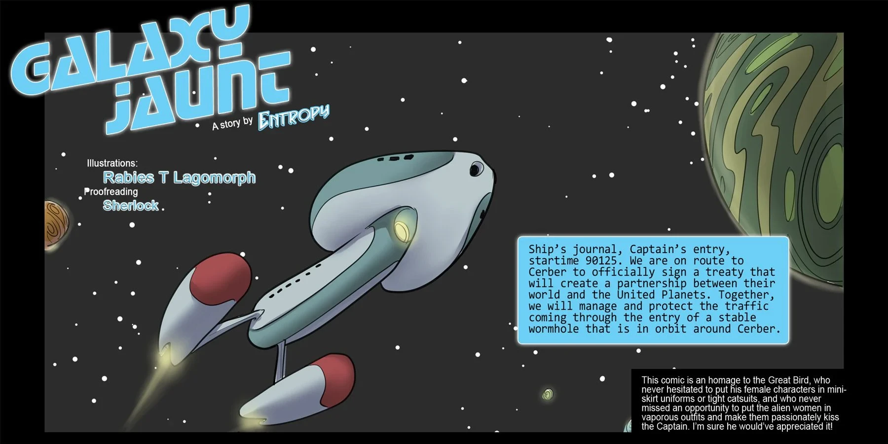 Galaxy Jaunt (Star Trek) [Rabies T Lagomorph], 1 . Galaxy Jaunt - Chapter 1 [Rabies T Lagomorph], page 1 of 39