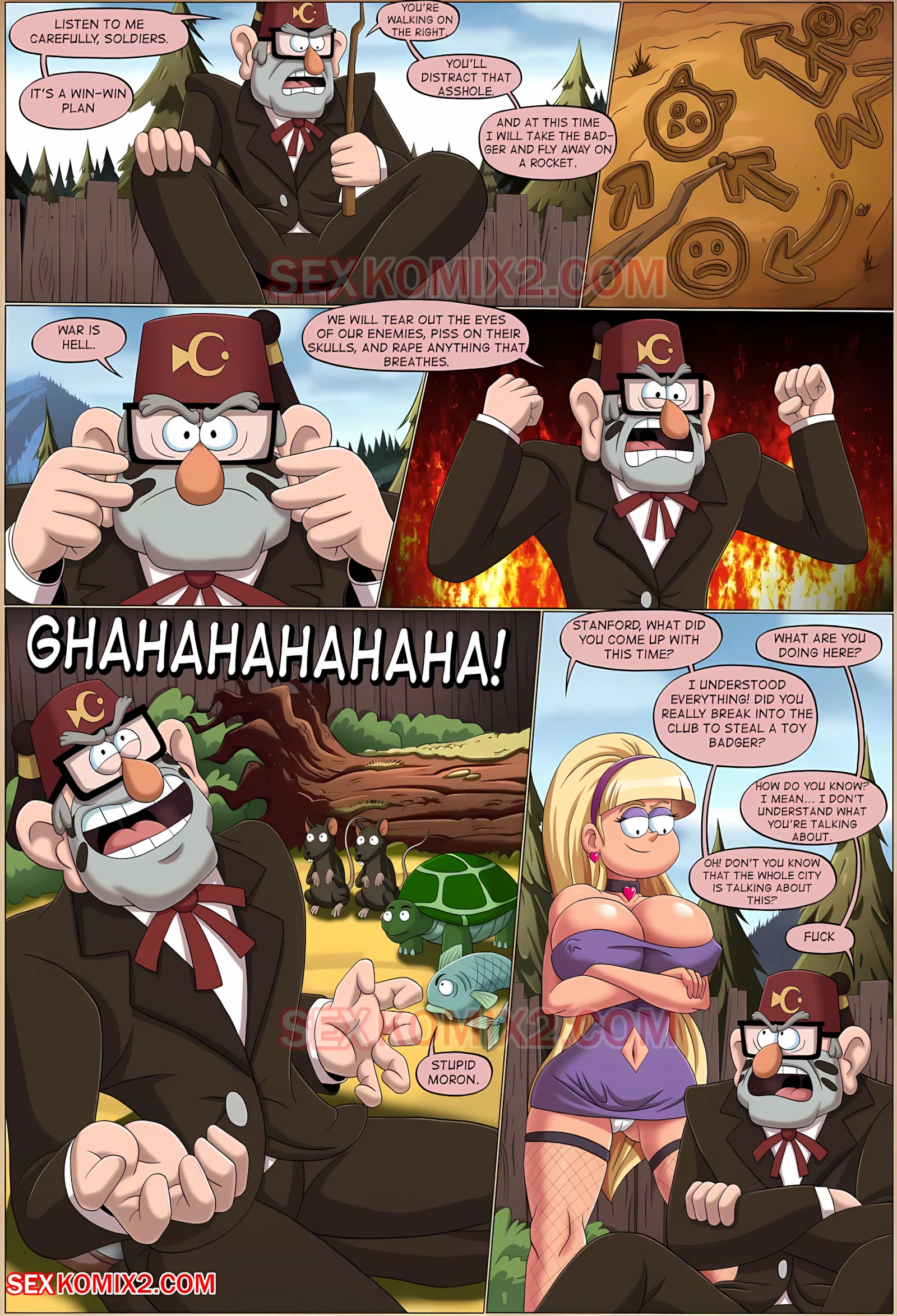 Gravity Falls: Story Of The Badger [Sexkomix2], Gravity Falls: Story Of The Badger, page 15 of 36
