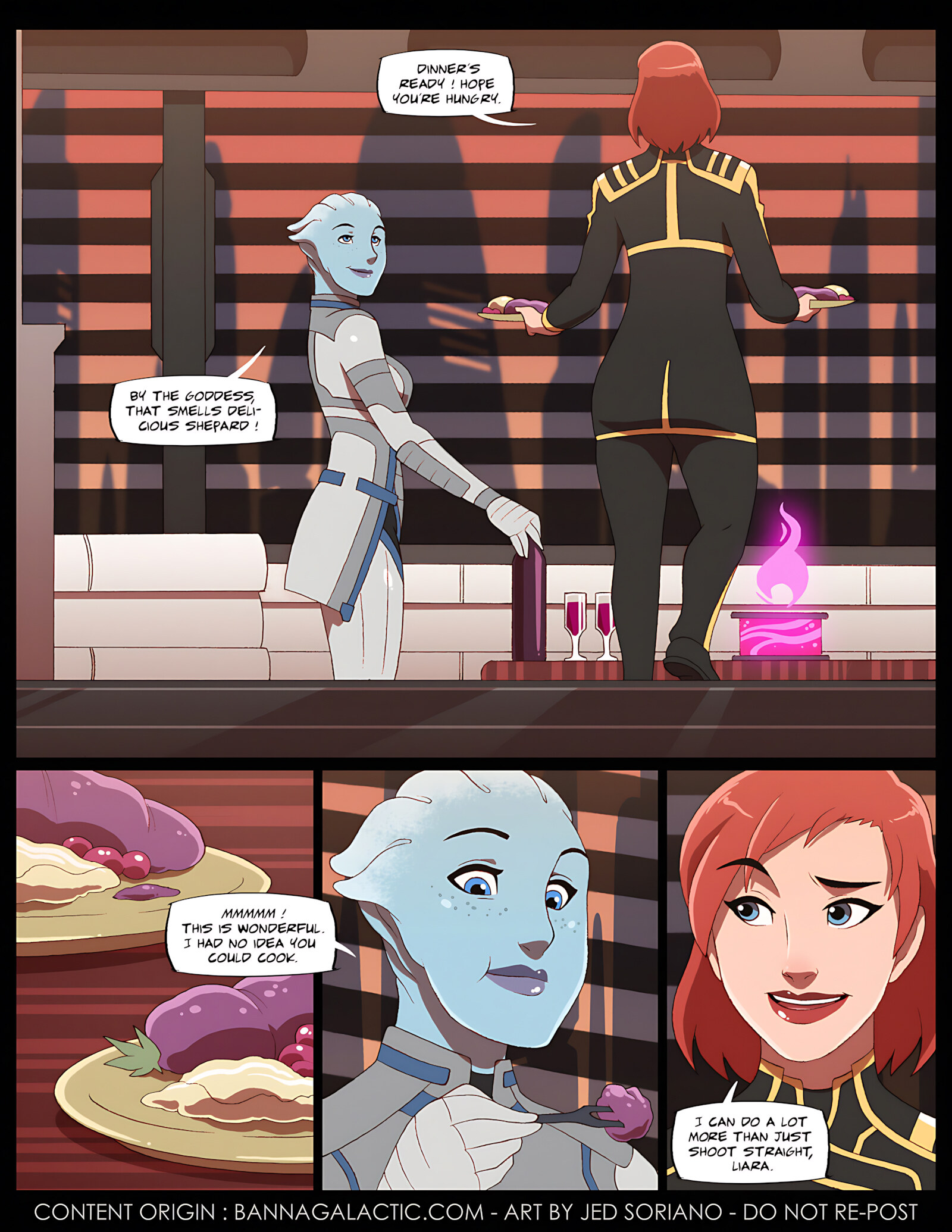 Mass Effect – Dinner Date [Seriojainc], Mass Effect - Dinner Date, page 1 of 6