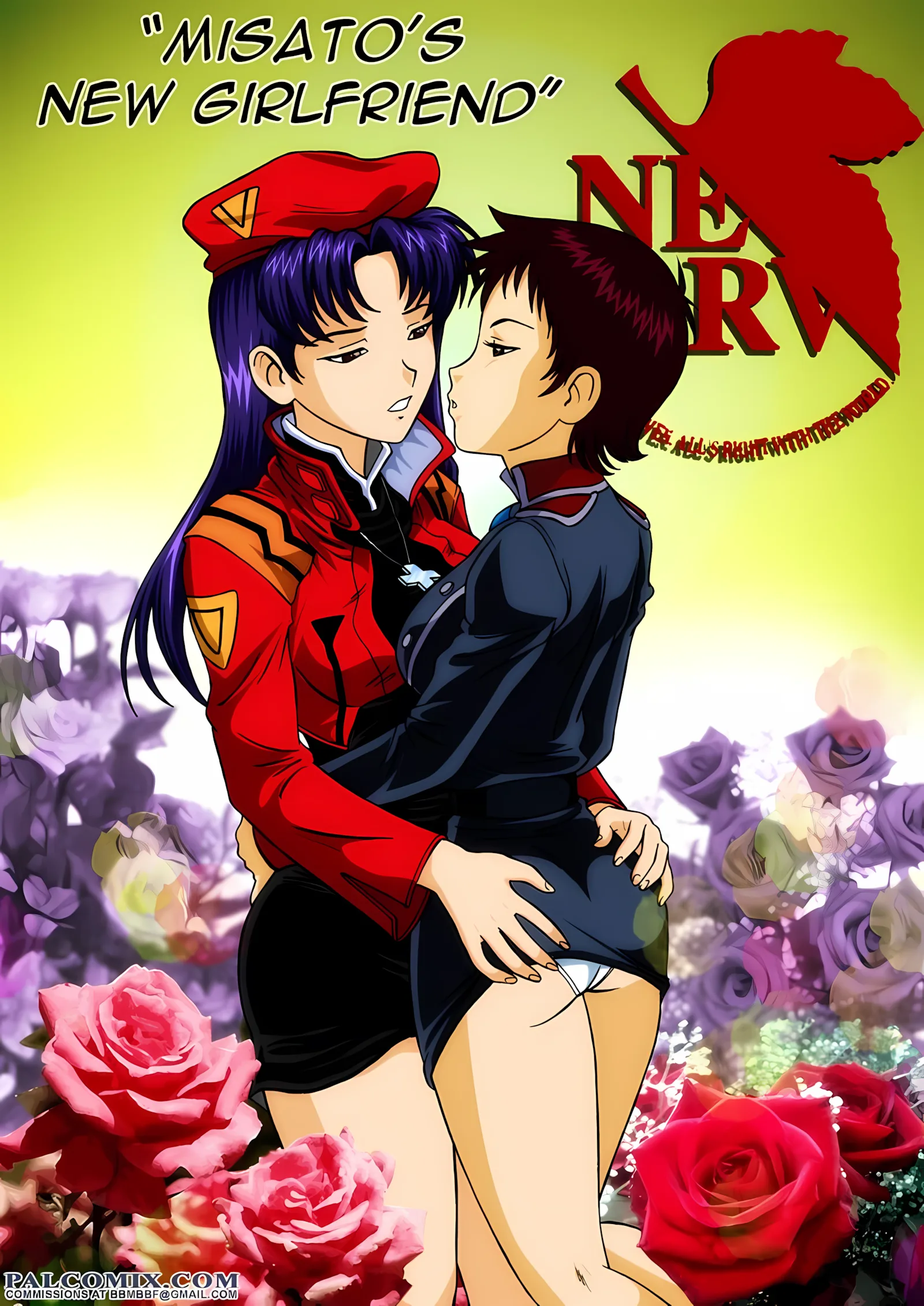 Misato’s New Girlfriend (Neon Genesis Evangelion) [Palcomix], 1 . Misato's New Girlfriend - (Neon Genesis Evangelion) [Palcomix], page 1 of 15
